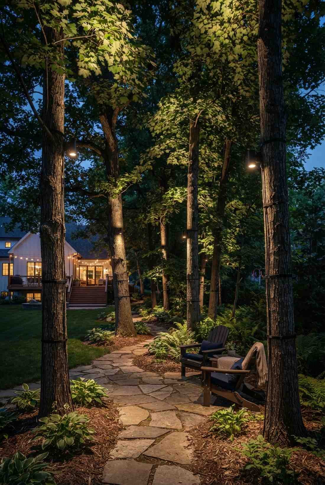 layered height downlighting