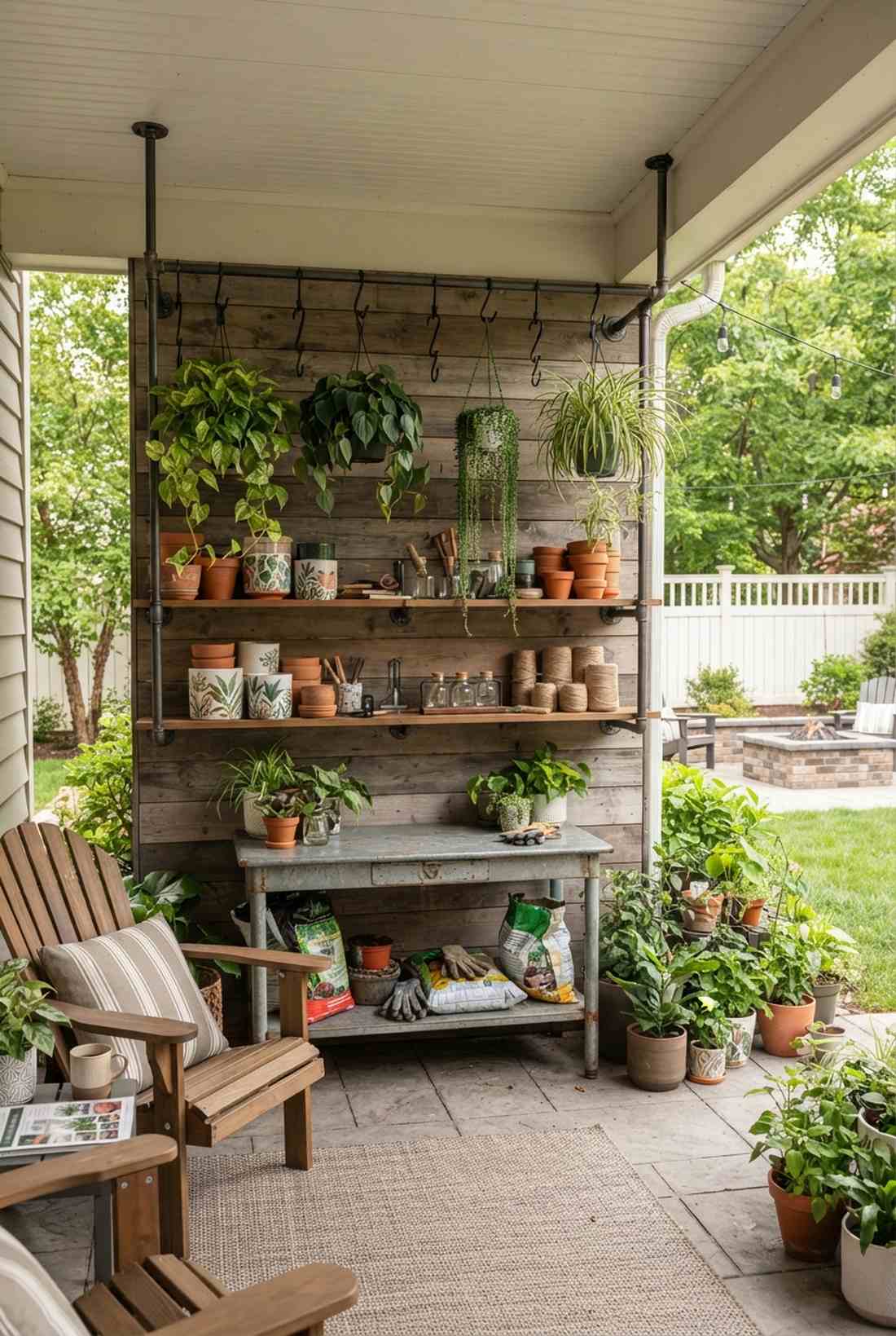 mixed material hanging bar rack