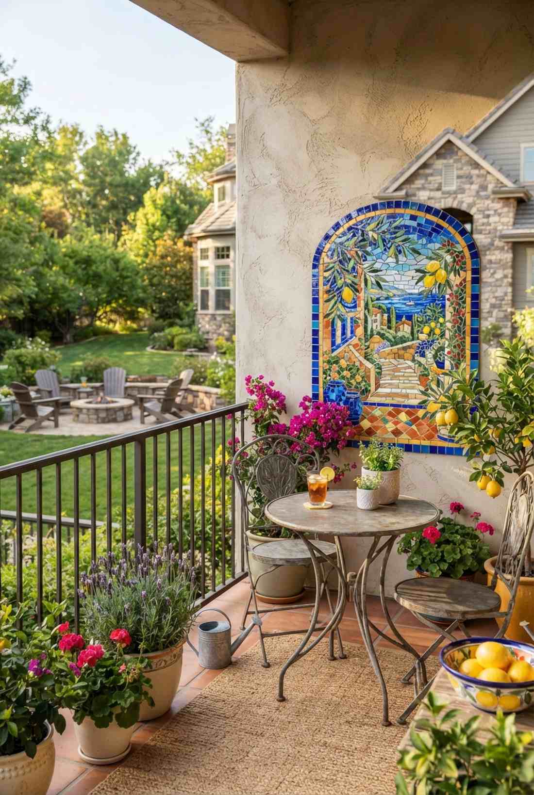 outdoor mosaic murals