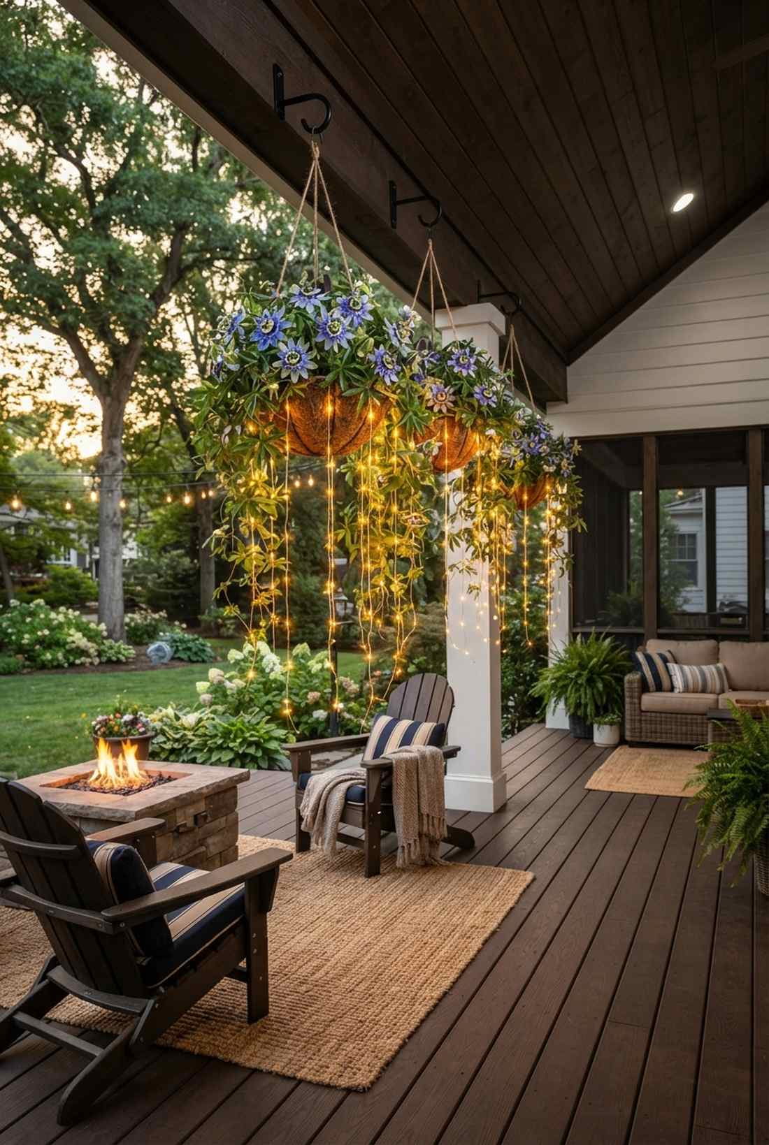 passionflower hanging displays