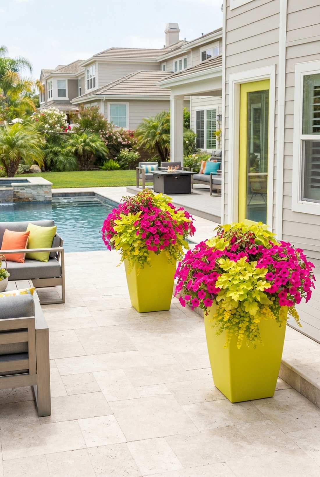 pink fuchsia lime accent