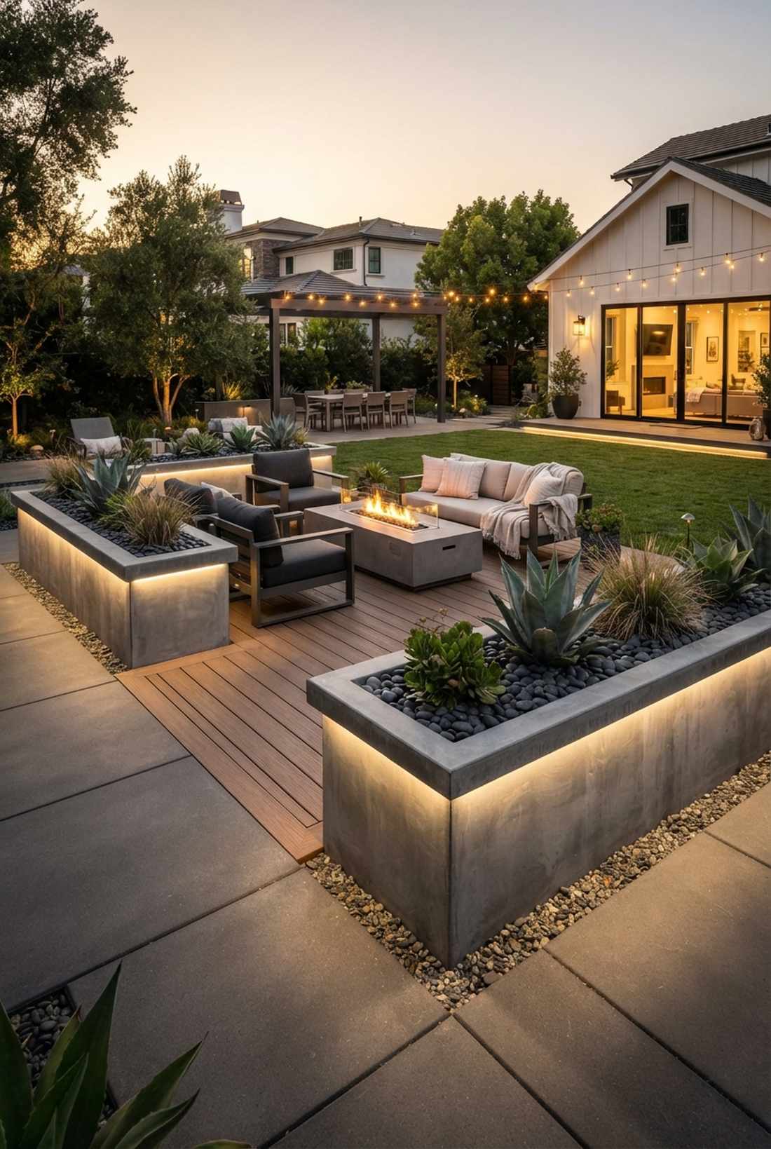 planter box perimeter lighting