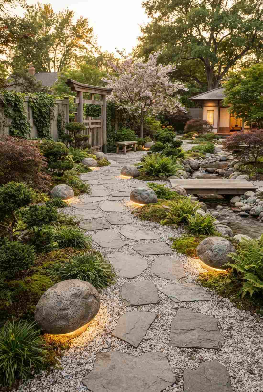 river stone bollards