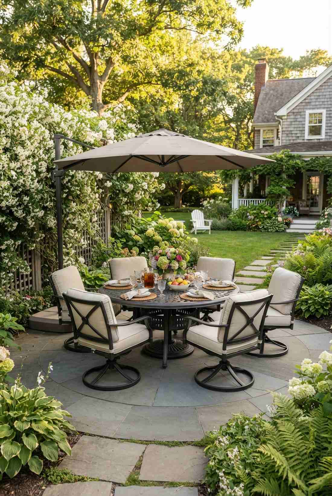 seven piece round pedestal set