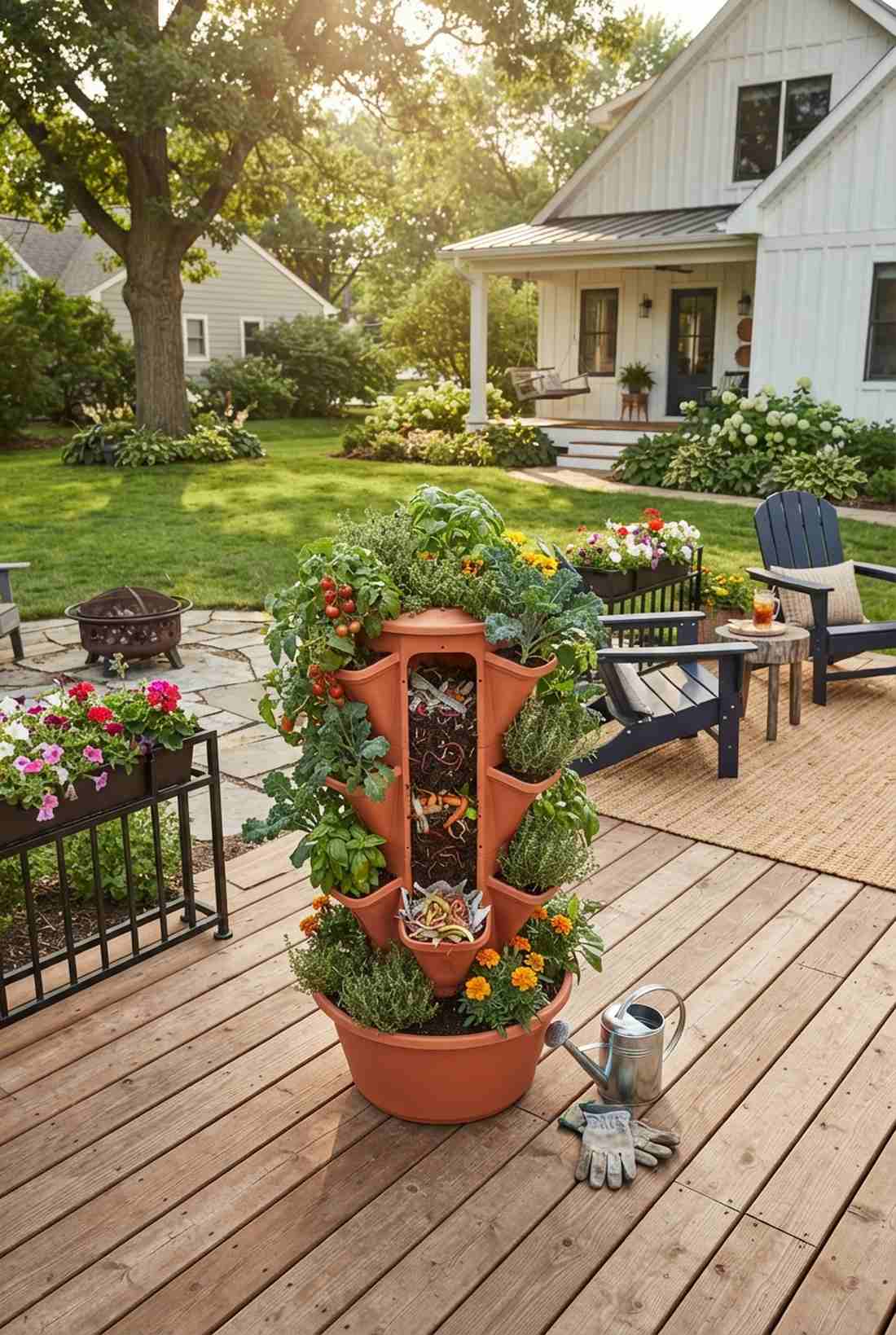 six foot freestanding container rack