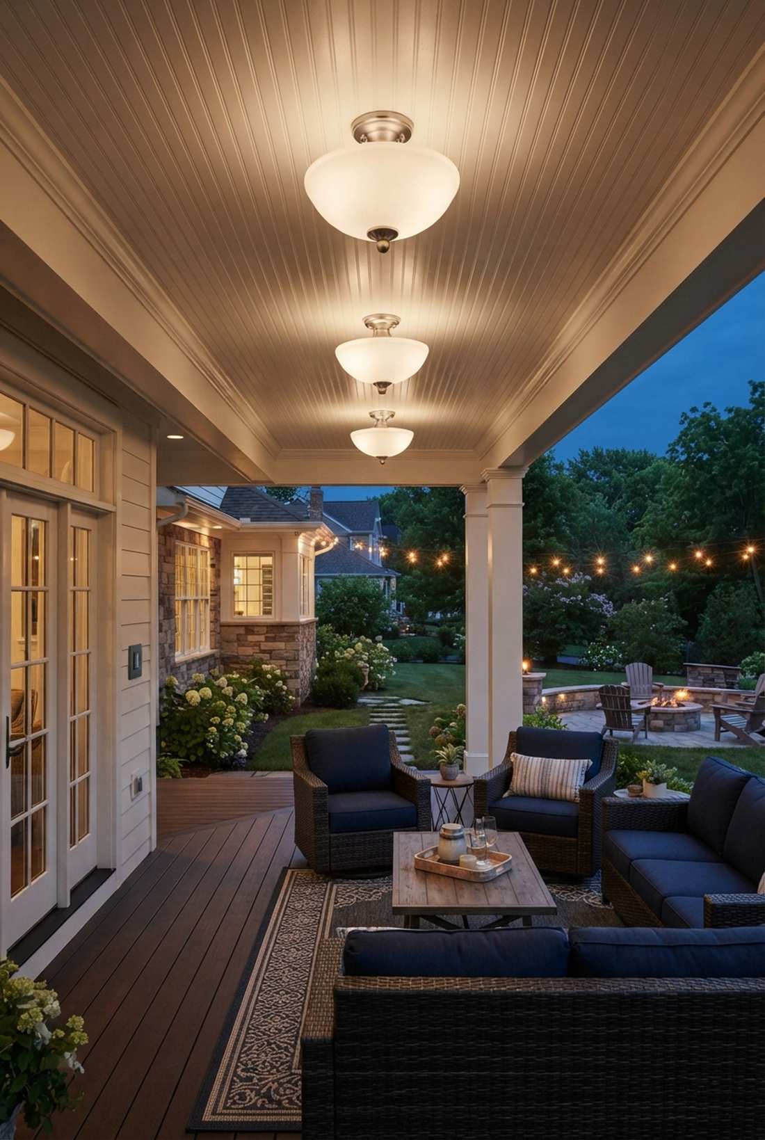 transitional bowl ceiling fixture