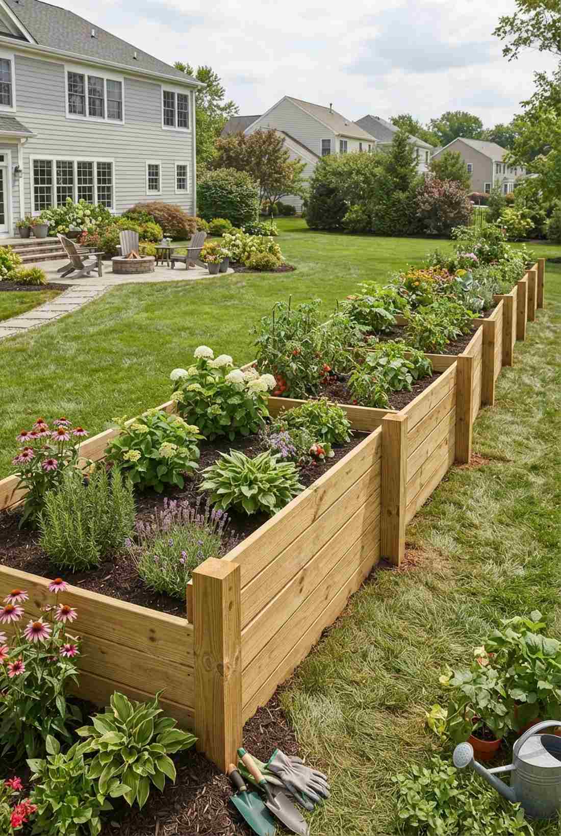 treated pine post and board