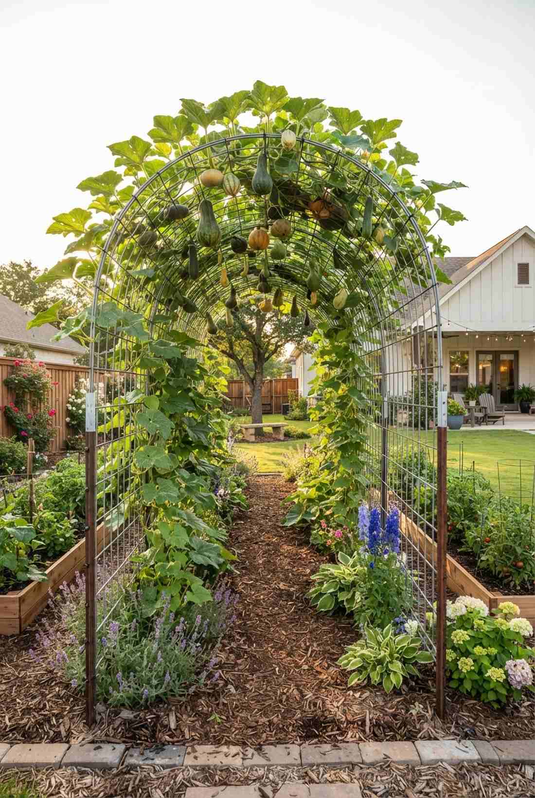 trellis arch corridor