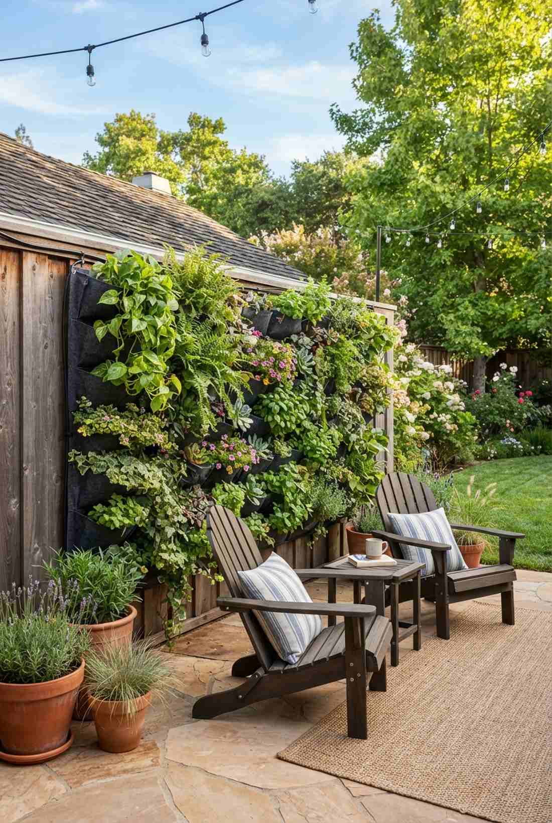 vertical garden privacy wall